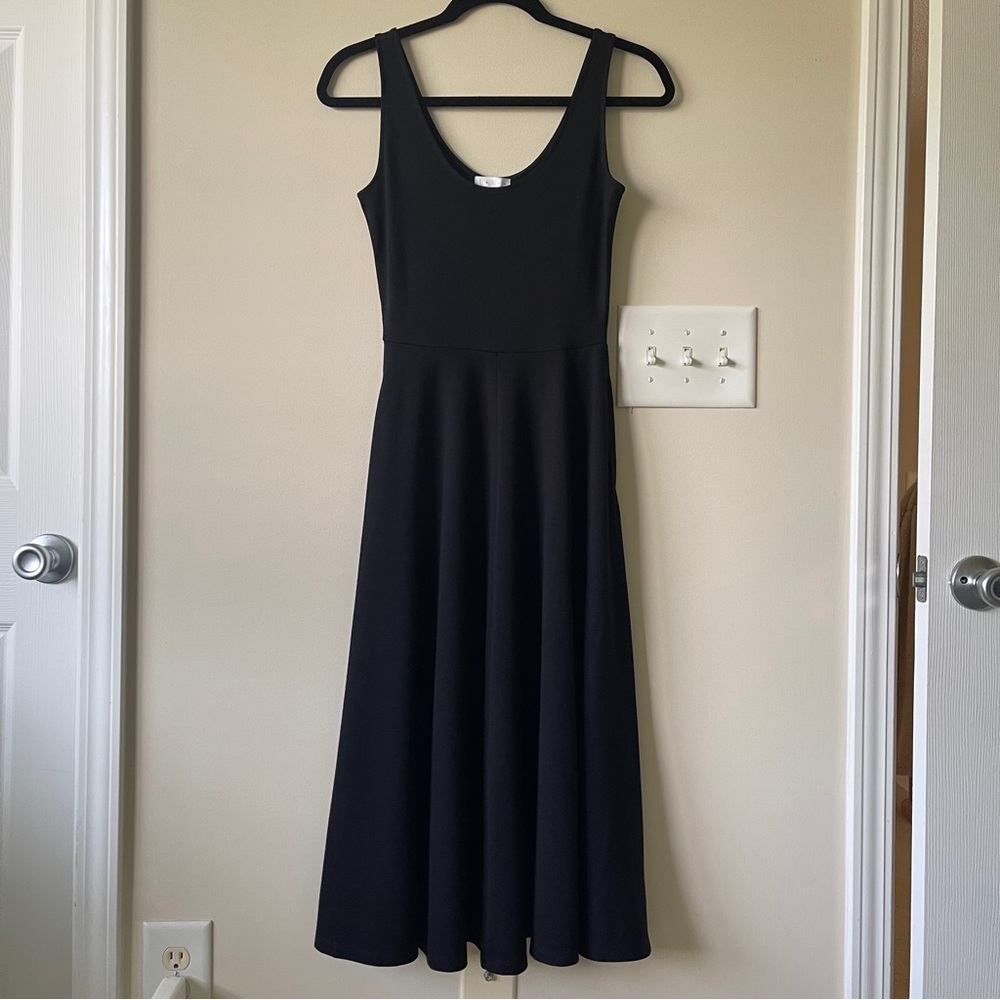 Leith Knit Black Midi Dress